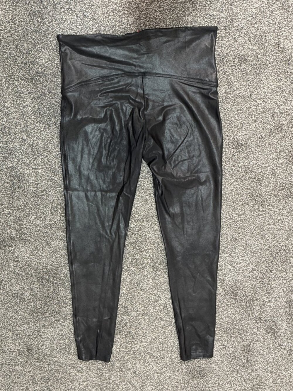 Spanx Leggings, Womens Size 1X /1T, Shiny Black Pants